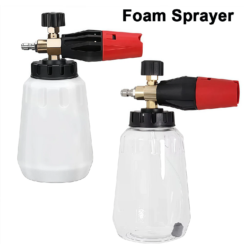 Pressure Washer Foam Gun - Hochdruck-PA-Schaumkanone, einstellbarer Schaumsprüher, Schneeschaumpistole, Autowaschzubehör, Reinigungsset