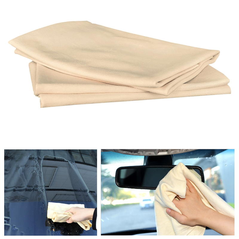 Interior Detailing Kit - Auto-Waschhandtücher aus natürlichem Gämsenleder, super saugfähig,