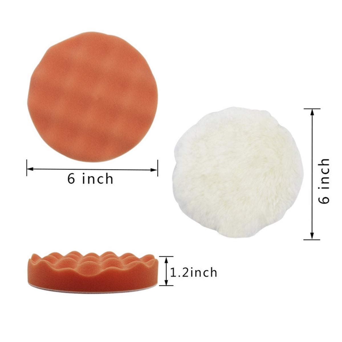 3/5/6 Zoll Schwamm Polierpads  – Polish Pad Set Buffer Bewertung und Preis